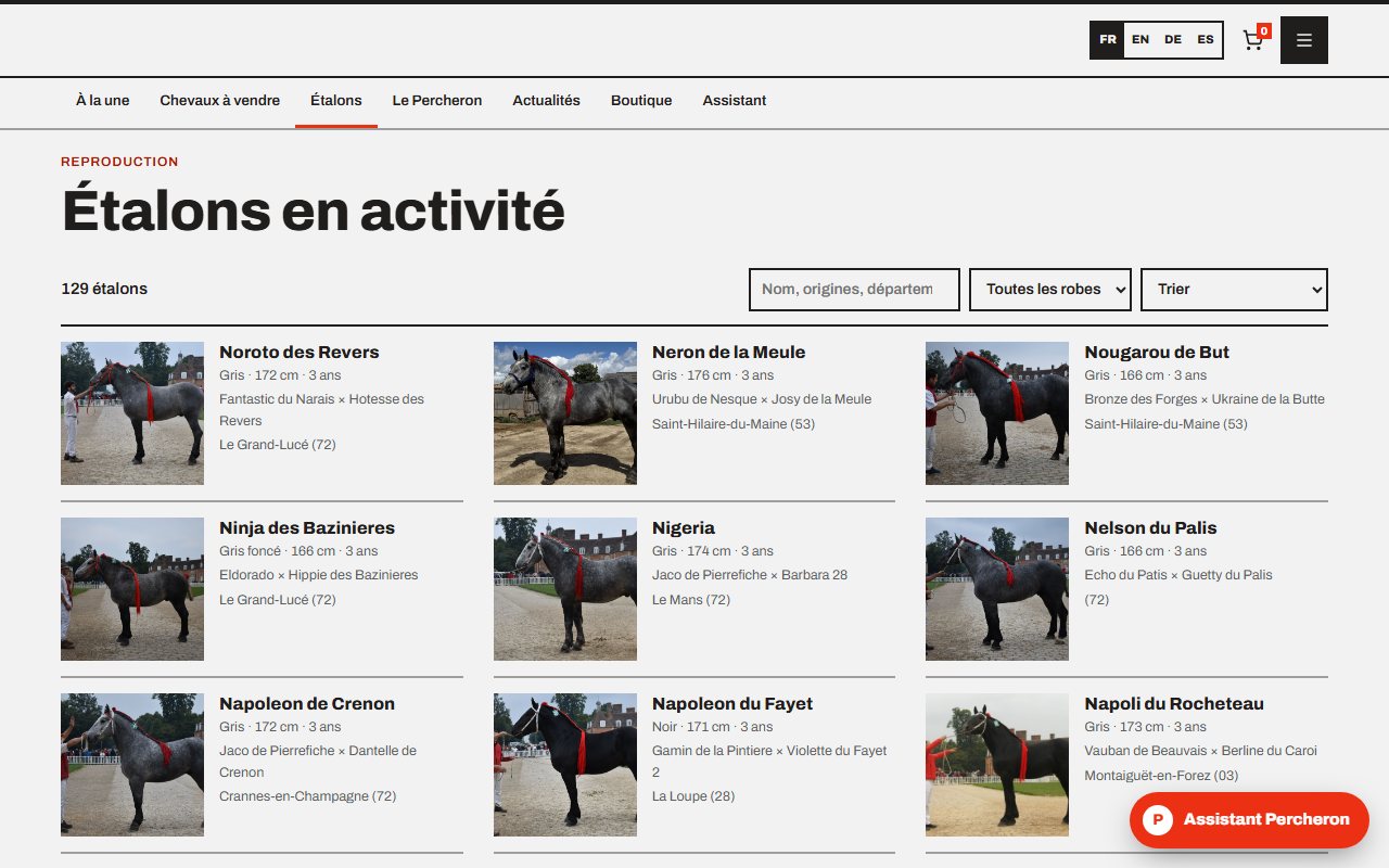 Exemple de site réalisé par notre équipe : page intérieure